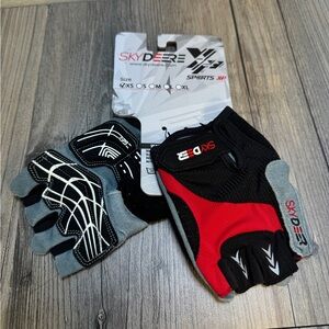 SKYDEER Sports XP Deerskin Women’s Suede Sports Bike Gloves SD2110R Red Size XS
